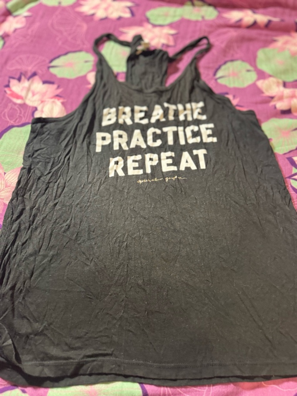 Spiritual Gangster Black 'Breathe Practice Repeat' Racerback Tank